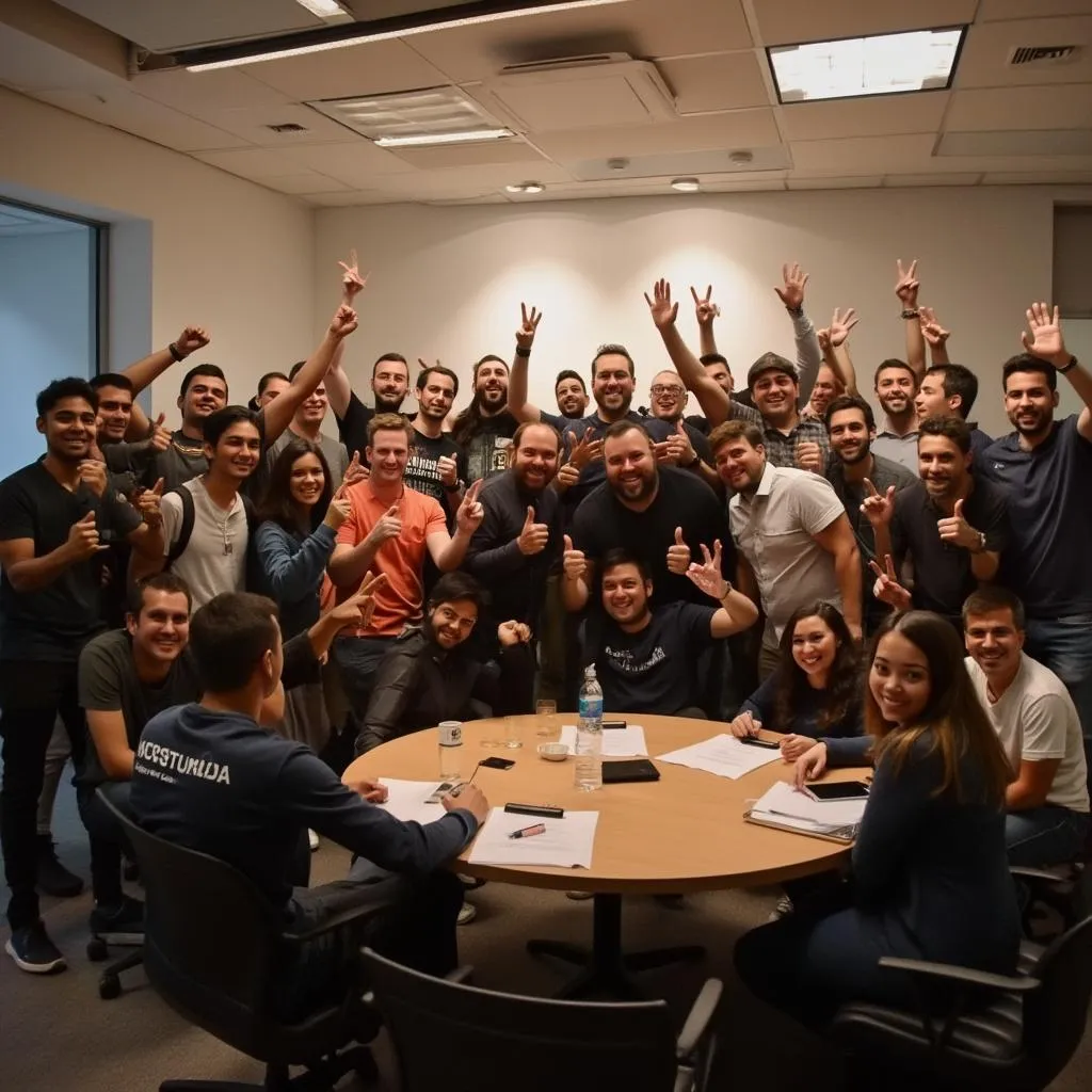 Celebración de ronda de financiación exitosa